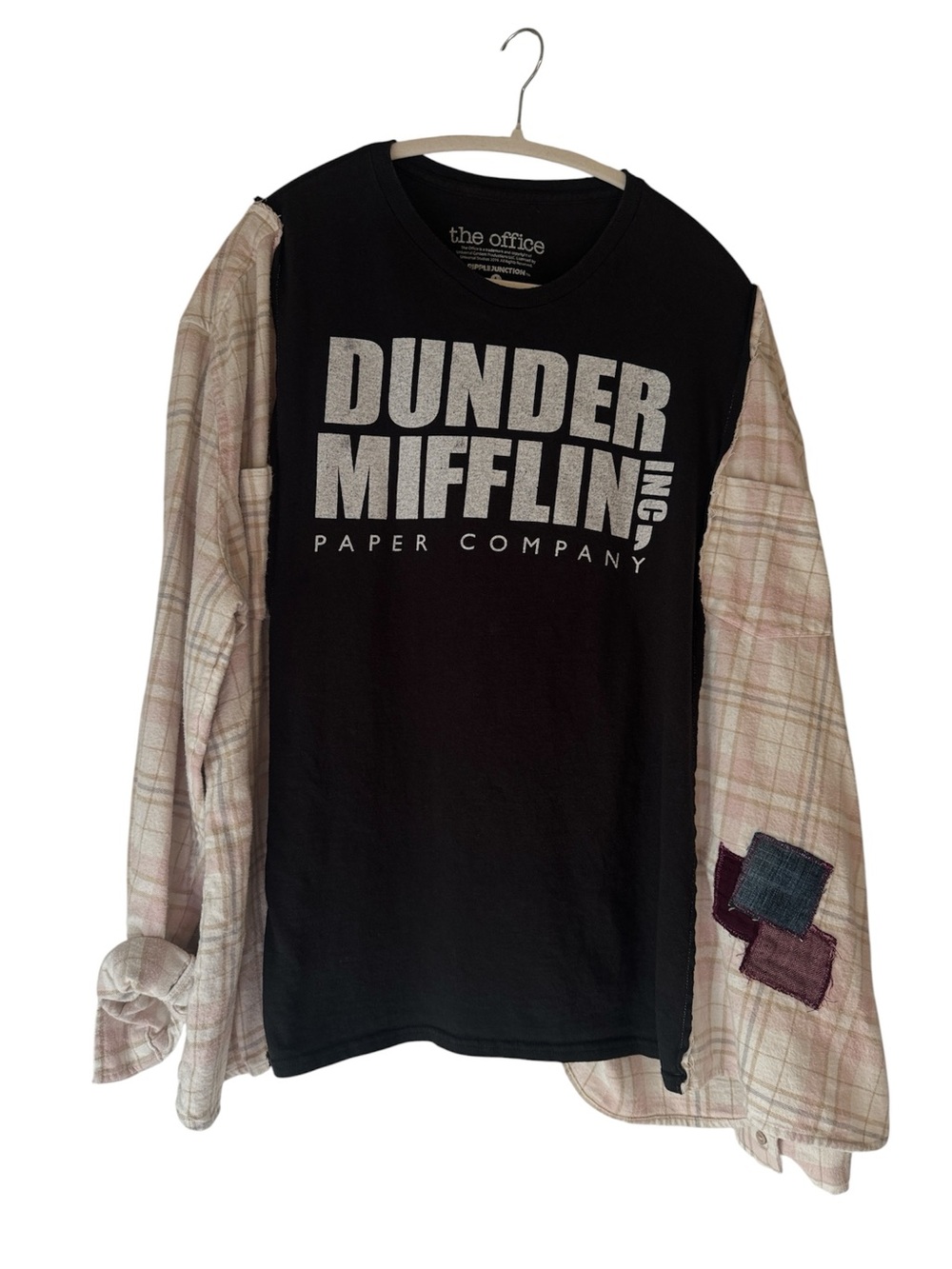 ✨ The Office Upcycled Oversized Shirt – Size Large ✨